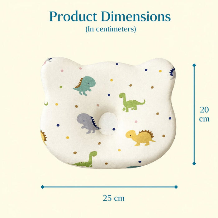 Happy Matty Dinosaur Print Cloud Head Pillow Size Guide – 25 cm Width × 20 cm Height