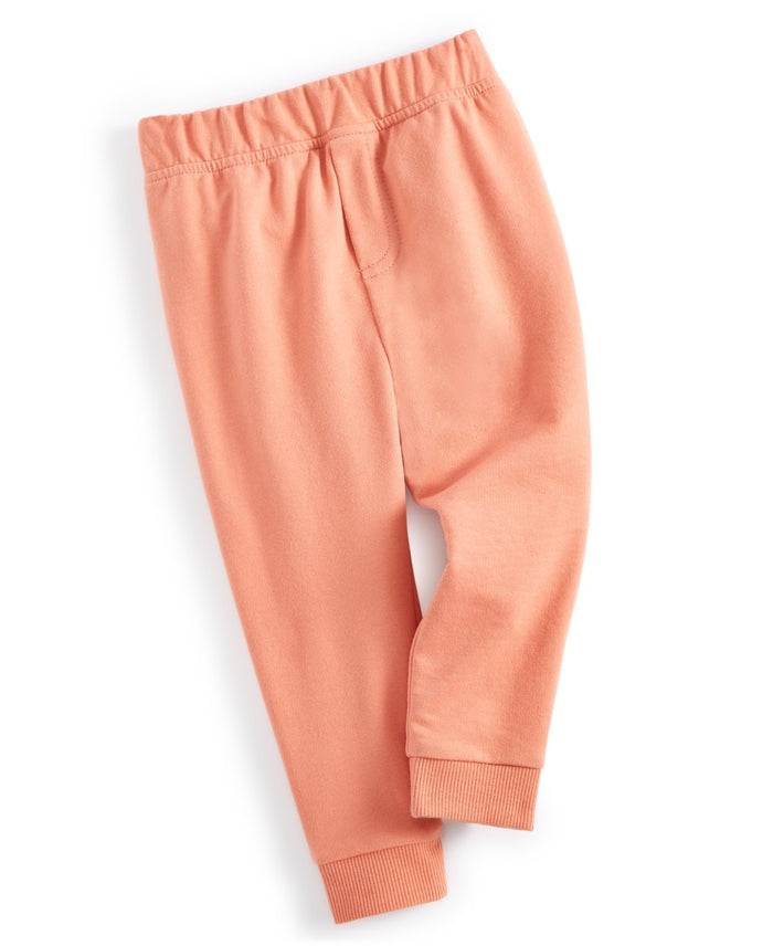 First Impressions Baby Boys Solid French Terry Pants- Bright Terra