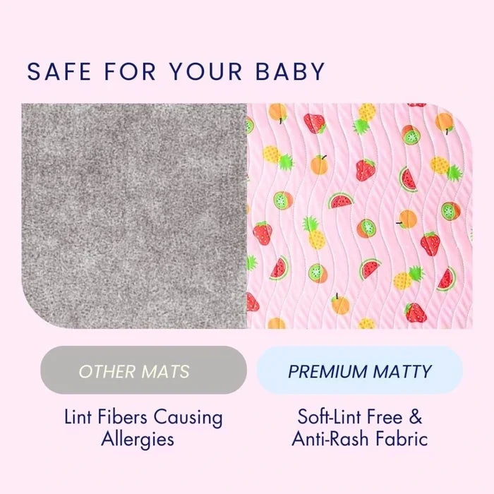 Premium Baby Mat with Soft Lint-Free Fabric for Sensitive Baby Skin