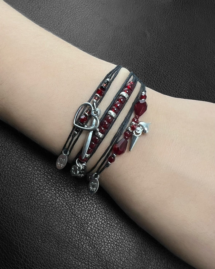 Garnet 3 Piece NTIO Bracelet Bundle by Andy Biersack