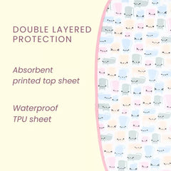 Happy Matty Double-Layer Waterproof Baby Burp with Absorbent Top Layer and TPU Protection