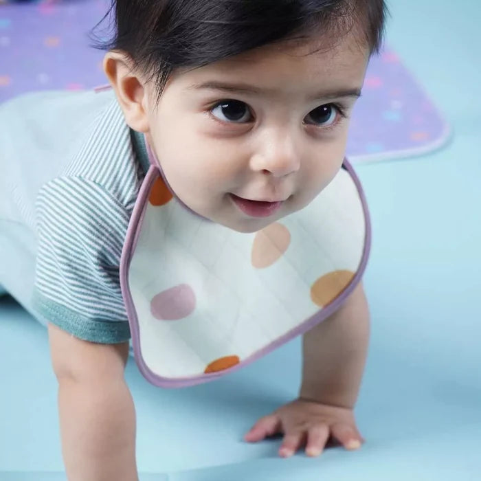 Happy Matty Large Waterproof Polka Dot Baby Bib