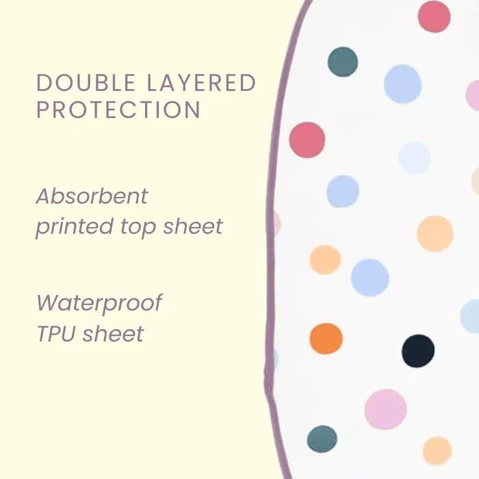 Happy Matty Double-Layer Waterproof Baby Bib with Absorbent Top Layer and TPU Protection