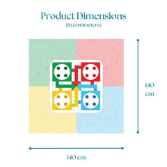 140 × 140 cm Ludo Picnic Mat Size Guide