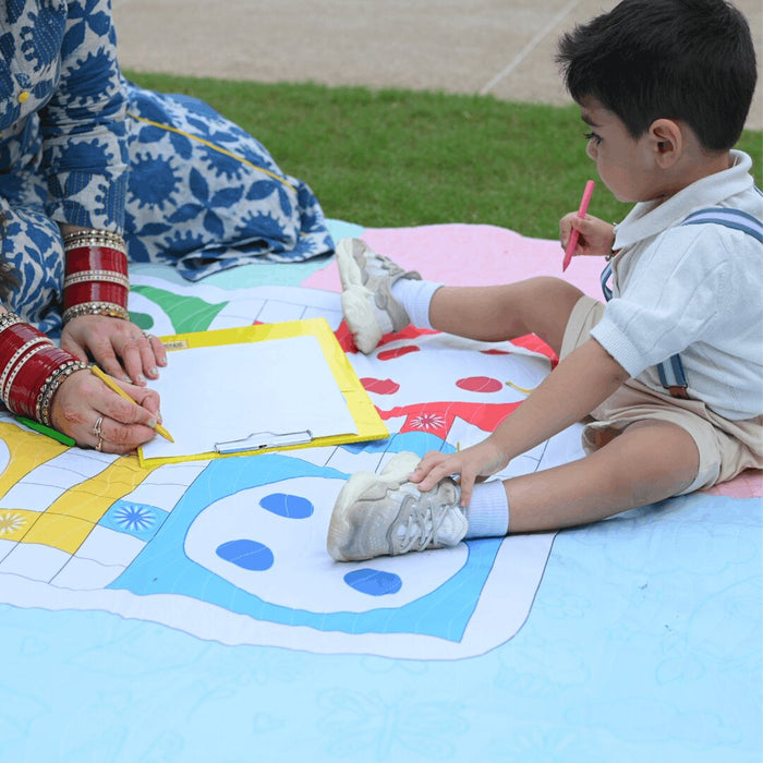 Premium Ludo Print Outdoor Play Mat for Kids