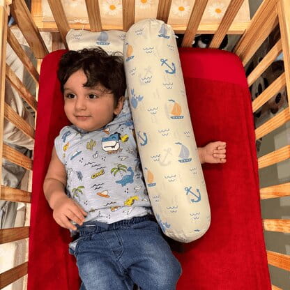 Nautical Print Cuddle Bolster Pillow