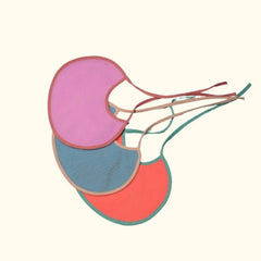 Pink + Rust + Peach - Absorbent Bibs (Pack of 3) | Medium