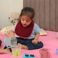 Rani Pink + Peach + Maroon - Absorbent Bibs  Large (Pack of 3)