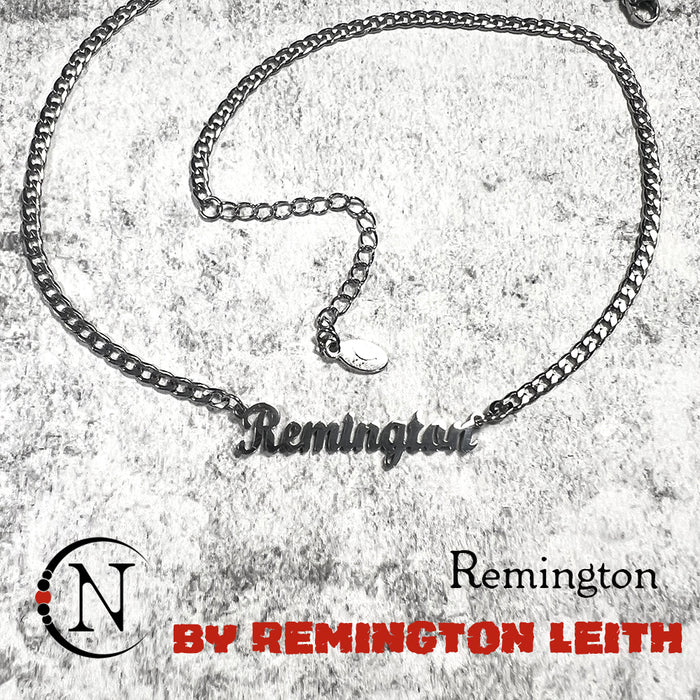 Remington Nameplate Necklace by Remington Leith ~ LIMITED EDITION PRE-ORDER