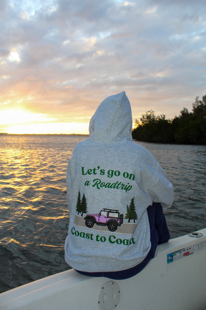 Roadtrip Jeep Hoodie - "Let's Go On a Roadtrip Coast to Coast" Hoodie