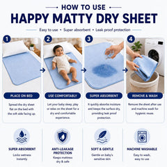 Royal Blue + Firoza + Plum Dry Sheet (Pack of 3)