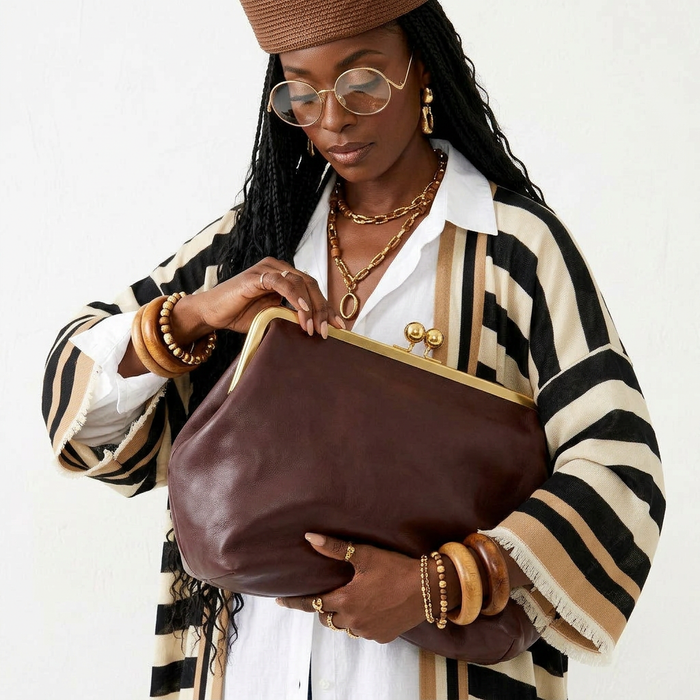 The Covenant Oversized Kiss-Lock Clutch Bag
