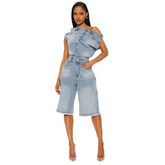 The Pillars of Salt Deconstructed Denim Romper