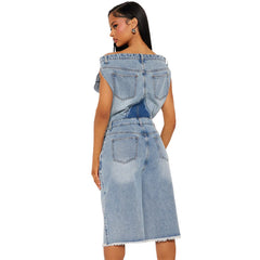 The Pillars of Salt Deconstructed Denim Romper