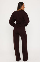 Kassandra Knit Pants Chocolate