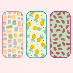 Watermelon, Pineapple & Cat Print Burp Sheets Medium (Pack of 3)