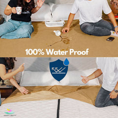 Camel Terry Cotton Waterproof Mattress Protector by Happy Matty