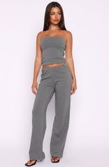 Happy It Happened Pants Grey/White Stripe