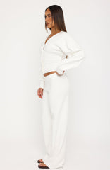 Kassandra Knit Pants Off White